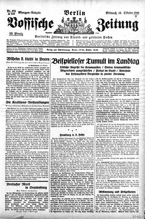 Vossische Zeitung vom 13.10.1926