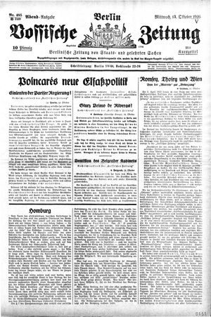 Vossische Zeitung vom 13.10.1926
