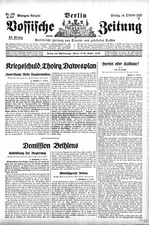 Vossische Zeitung vom 15.10.1926