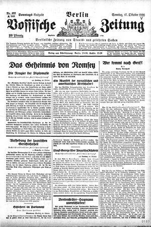 Vossische Zeitung vom 17.10.1926