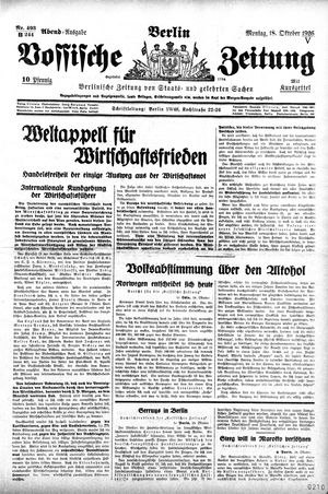 Vossische Zeitung vom 18.10.1926