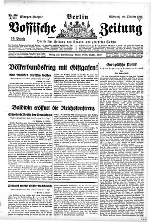 Vossische Zeitung vom 20.10.1926