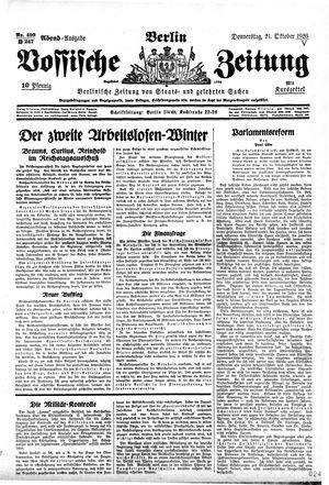 Vossische Zeitung vom 21.10.1926