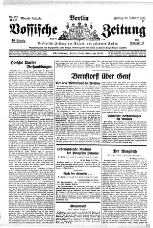 Vossische Zeitung vom 22.10.1926