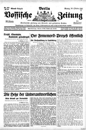 Vossische Zeitung vom 25.10.1926