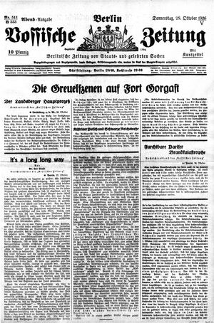 Vossische Zeitung vom 28.10.1926