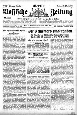 Vossische Zeitung vom 29.10.1926