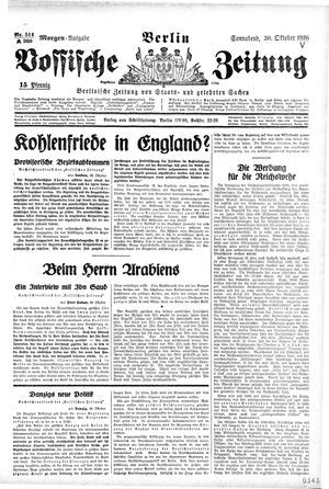 Vossische Zeitung vom 30.10.1926
