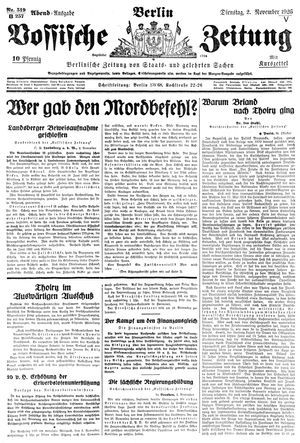 Vossische Zeitung vom 02.11.1926