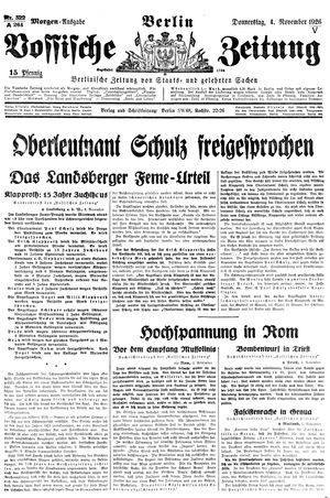 Vossische Zeitung vom 04.11.1926