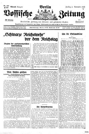 Vossische Zeitung vom 05.11.1926