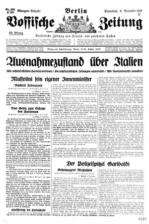 Vossische Zeitung vom 06.11.1926