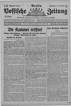 Vossische Zeitung vom 13.11.1926