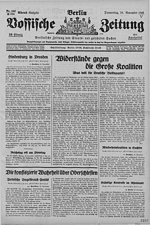 Vossische Zeitung vom 18.11.1926