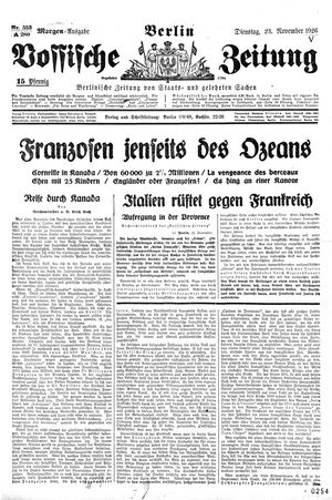 Vossische Zeitung vom 23.11.1926