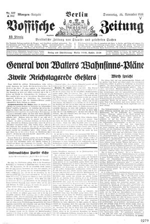 Vossische Zeitung vom 25.11.1926