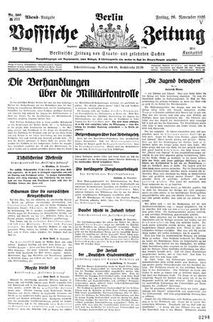 Vossische Zeitung vom 26.11.1926