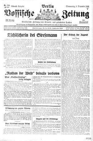 Vossische Zeitung vom 02.12.1926