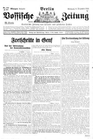 Vossische Zeitung vom 08.12.1926