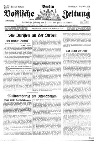 Vossische Zeitung vom 08.12.1926