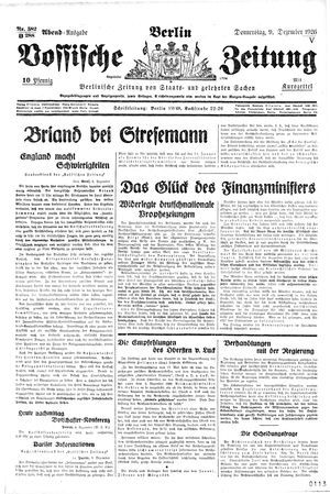 Vossische Zeitung vom 09.12.1926