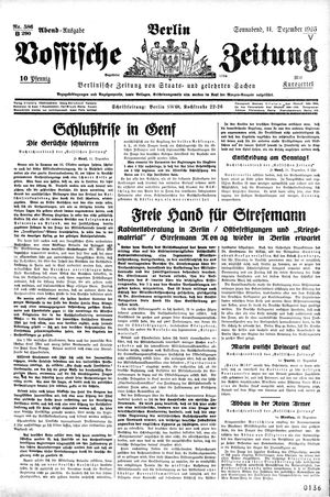 Vossische Zeitung vom 11.12.1926