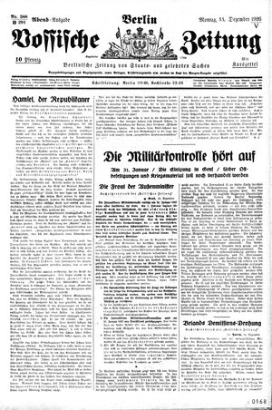 Vossische Zeitung vom 13.12.1926