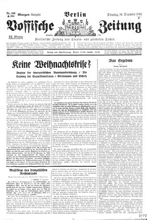 Vossische Zeitung vom 14.12.1926