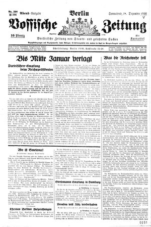 Vossische Zeitung vom 18.12.1926