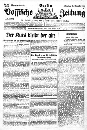 Vossische Zeitung vom 21.12.1926