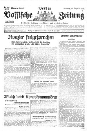 Vossische Zeitung vom 22.12.1926