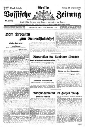 Vossische Zeitung on Dec 24, 1926