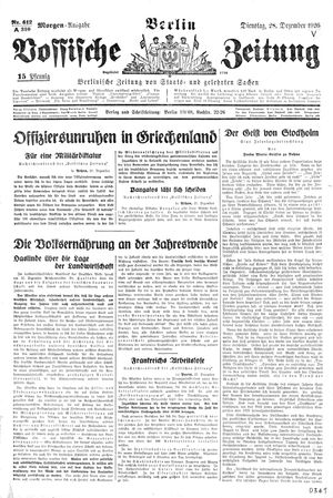 Vossische Zeitung vom 28.12.1926