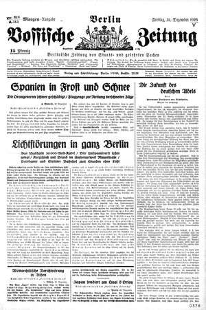 Vossische Zeitung vom 31.12.1926