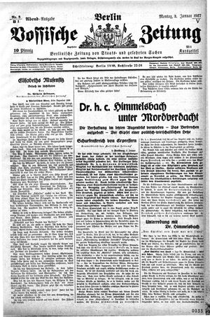 Vossische Zeitung vom 03.01.1927