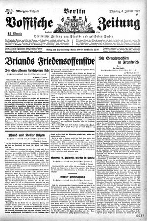 Vossische Zeitung vom 04.01.1927