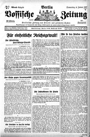 Vossische Zeitung vom 06.01.1927