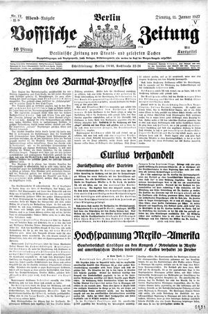 Vossische Zeitung on Jan 11, 1927