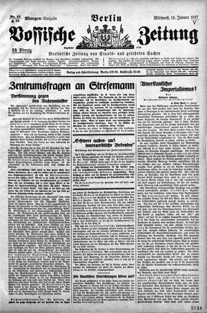 Vossische Zeitung on Jan 12, 1927