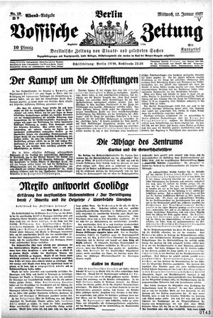 Vossische Zeitung on Jan 12, 1927