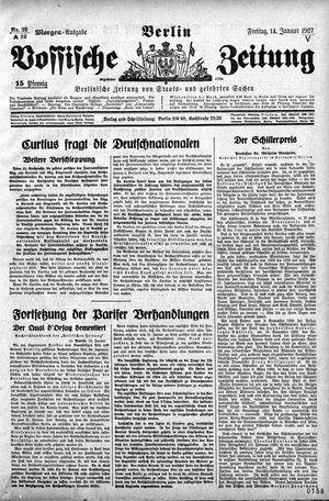 Vossische Zeitung on Jan 14, 1927