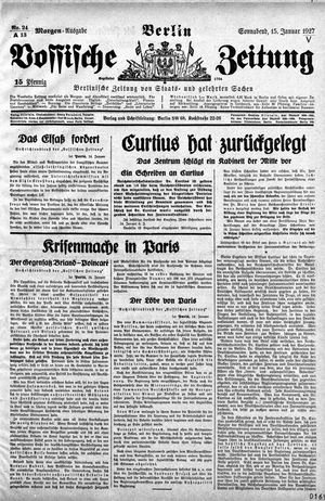 Vossische Zeitung on Jan 15, 1927