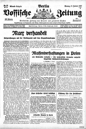 Vossische Zeitung vom 17.01.1927