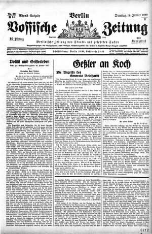 Vossische Zeitung vom 18.01.1927