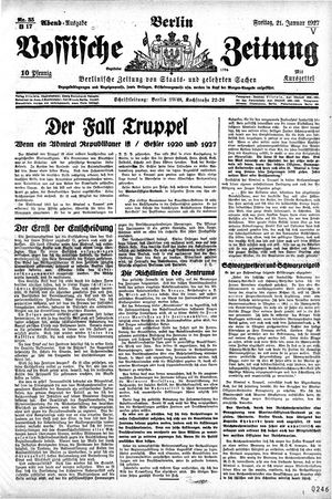 Vossische Zeitung vom 21.01.1927