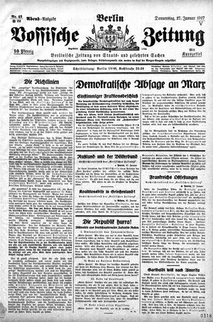 Vossische Zeitung vom 27.01.1927