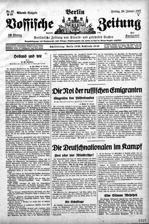 Vossische Zeitung vom 28.01.1927