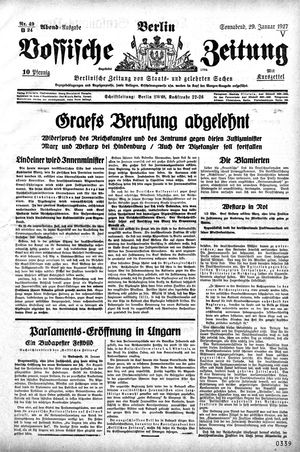 Vossische Zeitung on Jan 29, 1927