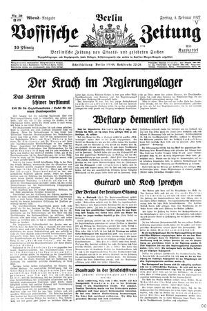 Vossische Zeitung vom 04.02.1927