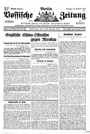 Vossische Zeitung vom 22.02.1927